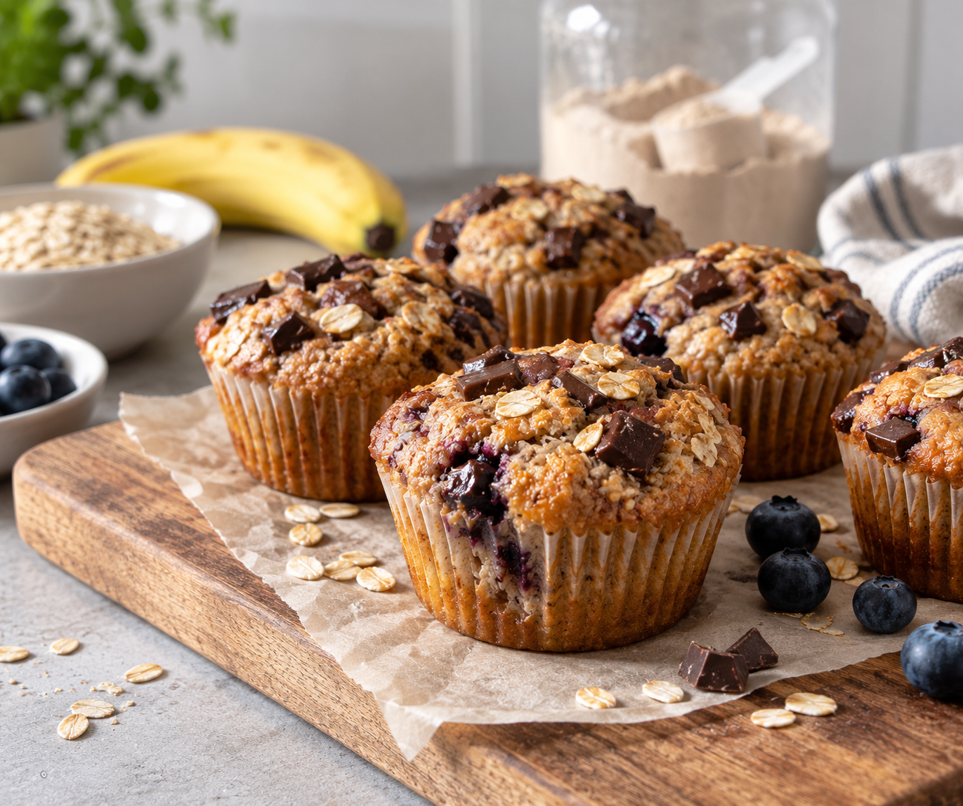 Opskrift på proteinmuffins