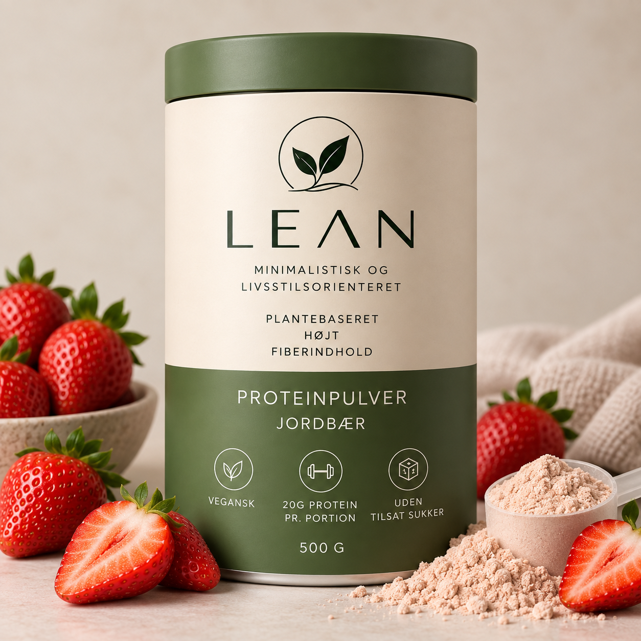 LEAN Plant Protein – Jordbær
