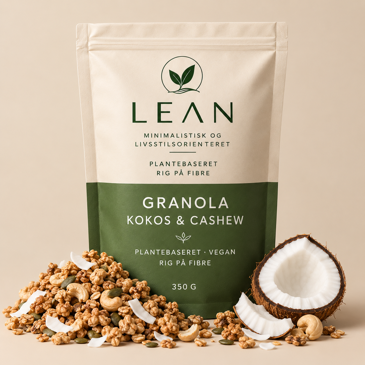 Lean Granola - Kokus og Cashewnødder