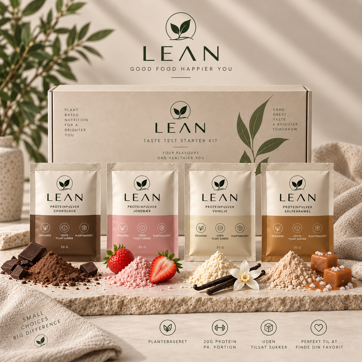 LEAN Tasting Kit – 4 smagsvarianter