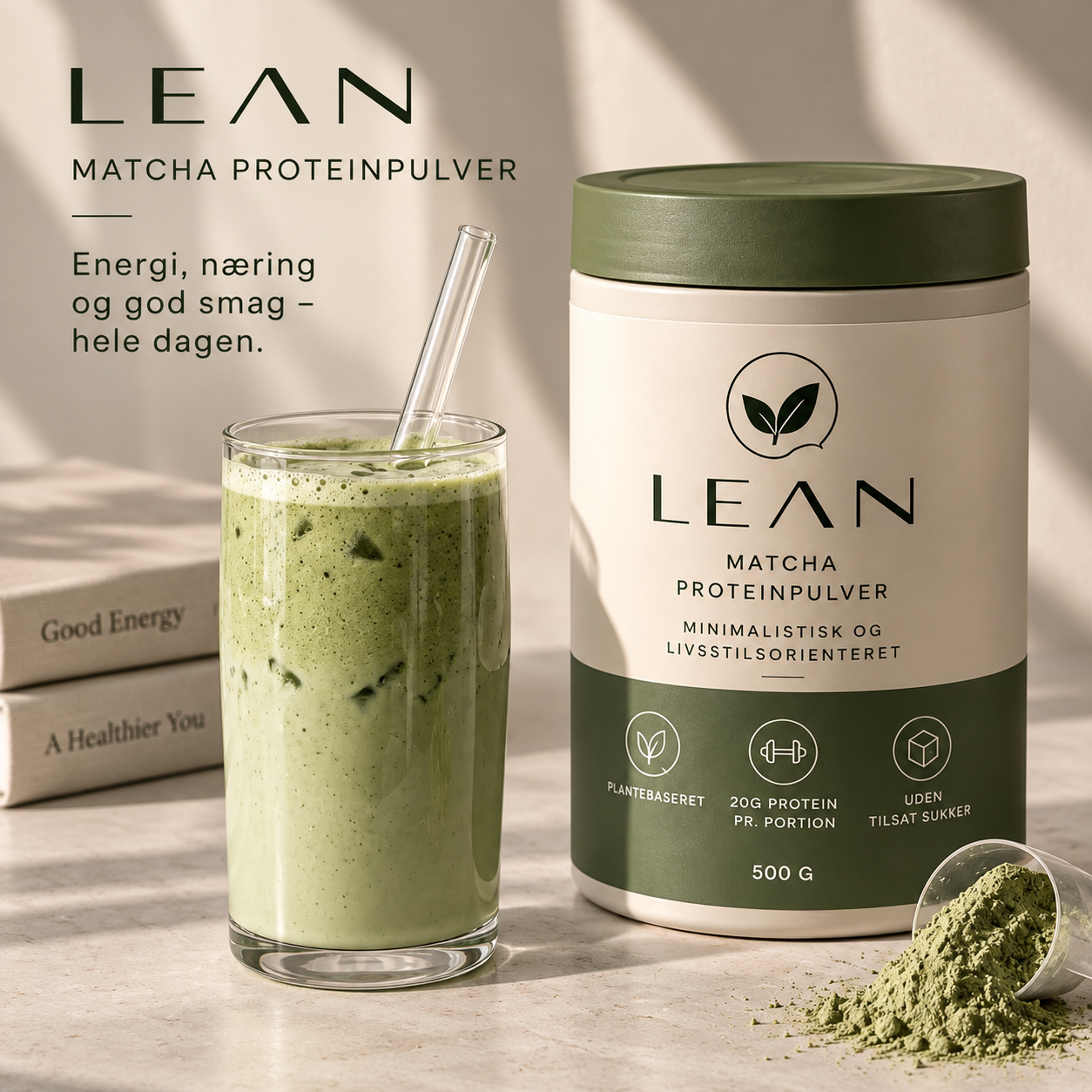 LEAN Matcha protein pulver