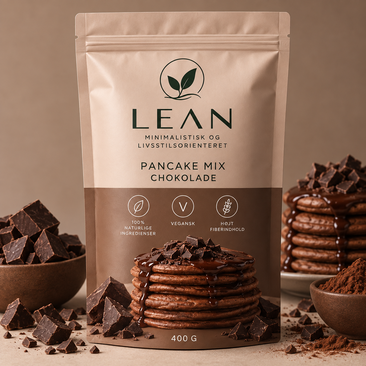LEAN Pandekagemix - Chokolade