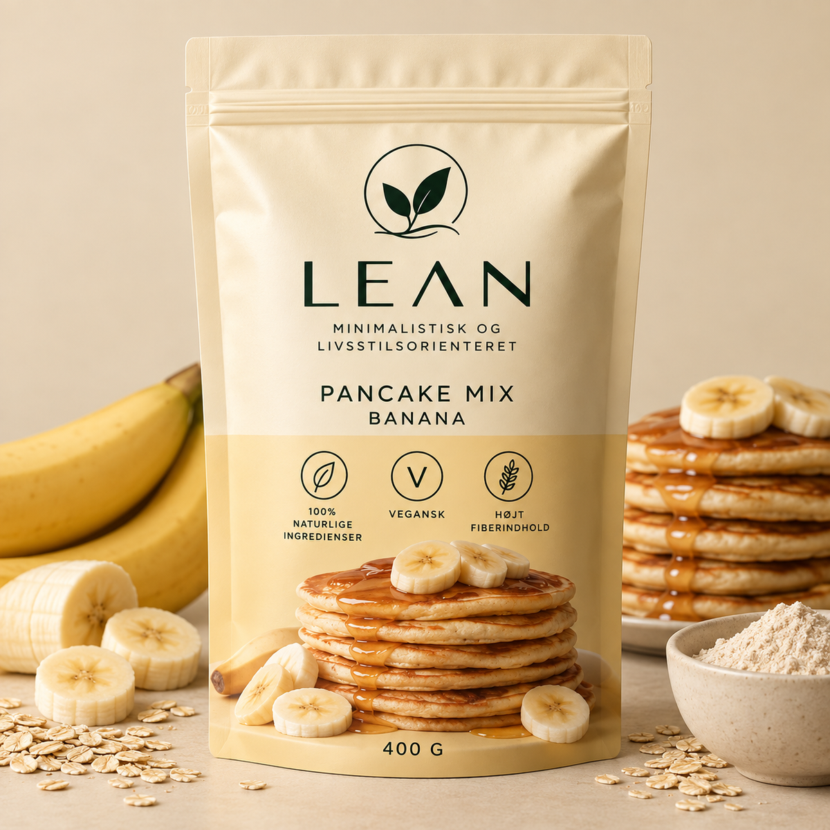 LEAN Pandekagemix - Banan